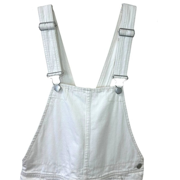 Free People - Women’s Overalls Dress ’Torn Up Jumper’ Distressed - White, Size 0 - Picture 9 of 17
